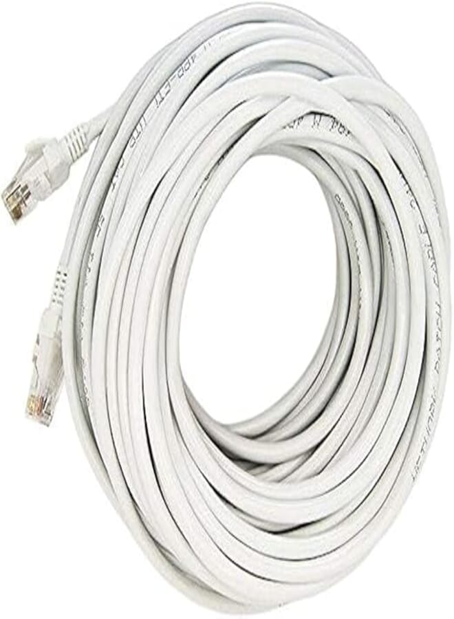 RJ45 Cat6 Flat Ethernet Patch Network Lan Cable 15m GC1041 WHITE